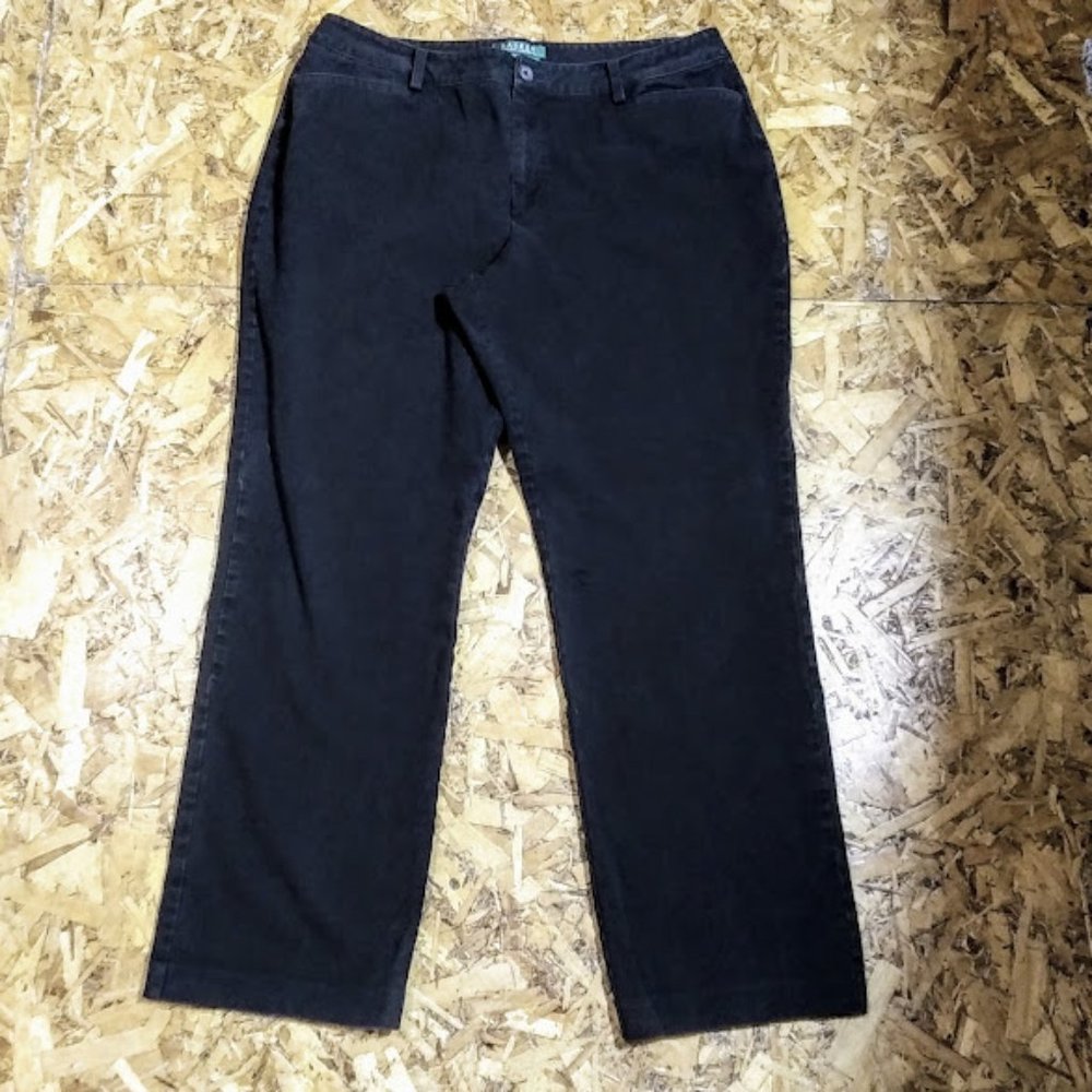 LAUREN RALPH LAUREN* CATLIN *WOMEN SIZE 14 PLUS SIZE* BLACK STRAIGHT LEG JEANS - Picture 3 of 5